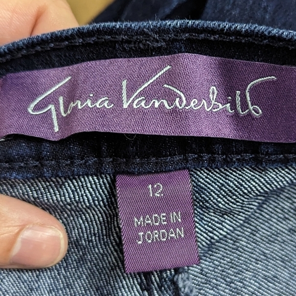 Gloria Vanderbilt Amanda Dark Wash Straight Leg Jeans Sz 12 - Picture 12 of 12